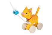 Babylegetøj - Goki Wooden Pull Animal Kitten - 54896