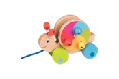 Babylegetøj - Goki Wooden Pull Animal Snail - 54900