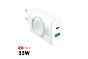 Mobil - Adaptere & Opladere - FIXED MagFlip USB-C Charger 33W Apple Watch/USB-C/USB-A - FIXC33-CUW-WH