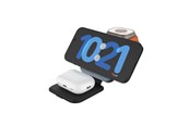 Mobil - Adaptere & Opladere - FIXED MagFlex Alu 3in1 foldable wireless charger stand - FIXMFLE-AL-GR