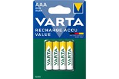 Batteri - VARTA Rechargable Accu battery - 4 x AAA type - NiMH - 56613101404