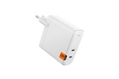 Strømkabel (ekstern) - Spigen ArcStation Pro 140W Wall Charger - white - GaN / 2-Port - ACH06033