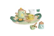 Legekøkken og udstyr - Classic World Wooden Vintage Tea Set with Tray 14 pcs. - 50576