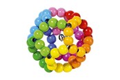 Babylegetøj - Goki Wooden Gripping Ring Ball Rainbow - 65326