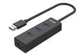 USB hub - Unitek - hub - 4-in-1 USB-A - 4 ports USB hub - 4 ports - Sort - Y-3089V01