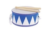 Trælegetøj - Goki Wooden Drum with Sticks Blue/White - 61898