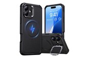 Mobil - Covers & Cases - ESR Cyber Tough (HaloLock) case with stand for iPhone 16 Plus (black) - 1A7640102