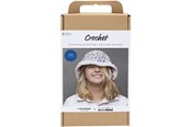 Kreativitet & Hobbyartikler - Creativ Company Craft Kit Crochet - Chunky Bucket Hat - Blue/Light Natural/Yellow - 977646