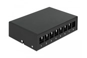 Netværkstilbehør - DeLOCK Keystone Patch Panel 8-Port Black - 43413