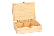 Kreativitet & Hobbyartikler - Playwood - Decorate your own Wooden Tea Chest 6 compartments - SL012