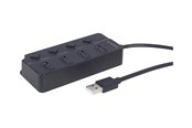 USB hub - Gembird UHB-U2P4P-01 - hub - with switches - 4 ports USB hub - 4 ports - Sort - UHB-U2P4P-01