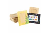 Konstruktionslegetøj - Colorations - Decorate your own Wooden Photo Frame Set of 12 - CHWDFRM