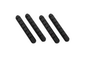 Kabel Organisering - DUTZO Kabelholdere - 7 huller - pakke med 4 stk - sort - DCORDHOL7BLK