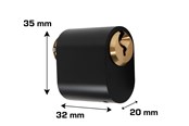 Beslag & hængsler  - Home>it oval cylinder matt black with 7 pins with 3 keys (1 pc.) - 25731