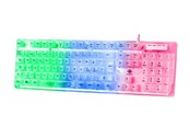 Tastatur - Deltaco GAMING DK250 Transparent Membrane Keyboard - Gaming Tastatur - Nordisk - Transparent - GAM-181-T