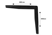 Beslag & hængsler  - Home>it table support with T-profile 25 x 30 cm matt black - 16319