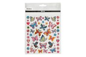 Hobby artikler - Creativ Company - Stickers Flowers and Butterflies 1 Sheet - 28885