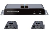 Repeater, boostere, bridges & transceiver - Deltaco HDMI Extender 1x2 Splitter over CAT6/6a/7 40m with IR pass-back - LKV712