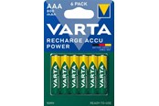 Batteri - VARTA Recharge AAA - 6 Pack - 56703101436