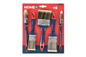 Maling - Work>it Home>it® Work. Brush set - 3 flat 40/50/70 mm + 2 round - Blue/red - 5708614385036