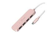 USB hub - j5create JCH341ER - USB-C to 4-Port Type-A Hub USB hub - USB 3.2 - 4 ports - Pink - JCH341ER-N