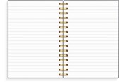 Blokke, Formularer & Notesbøger - Burde Notebook A5 black flower - 92762300