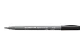 Skrive- og Tegneværktøjer - Staedtler BRUSH PIGMENT PEN, ÆSKE 10 STK, LYS SORT - 371-90