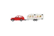 Modelbil - Toi-Toys - Metal Pull-back Car with Caravan 1:48 - 21852A
