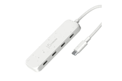 USB hub - j5create 4-Port USB-C Type-C Hub USB hub - 4 ports - Hvid - JCH345EW-N