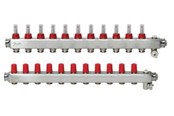Gulvvarme - Danfoss gulvvarmemanifold 11+11 SSM med flowmeter - 088U0761