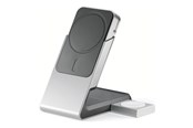 Mobil - Adaptere & Opladere - ALOGIC Matrix+ wireless charging stand - + AC power adapter - magnetic 24 pin USB-C - 15 Watt - with 5000 mAh wireless power bank multi-country power adapter (30 W) - MSPBDDAWC-G