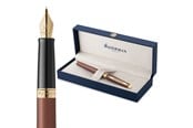 Skrive- og Tegneværktøjer - Waterman Hémisphère Fyldepen | Copper Red (The Understated Edit Collection) | Medium Spids med Blåt Blæk | Gaveæske - 2217948
