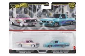 Legetøjsbil - Hot Wheels Premium Car Culture 1975 Datsun Sunny Truck (B120) & Custom '93 Nissan Hardbody (D21) - HRR78