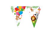 Legetøj - Globos - Paper Bunting Jungle Balloons. 3mtr. - 93785