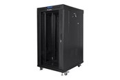 Rack skabe - Lanberg FF01 series - rack - 600 x 800 flat pack with glass door LCD - 22U - FF01-6822-12BL