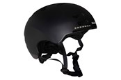 Udendørsleg - Hudora Skater Helmet with Visor and LED Black Size M (55-58cm) - 84175