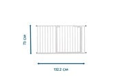 Baby Udstyr - BabyDan Premier sikkerhedsgitter ekstra bred, 126-132 cm, hvid - 500882
