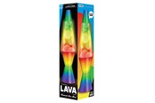 Børnelamper - Lava Lamp 37cm White/Tri-colour Rainbow Base - 605907