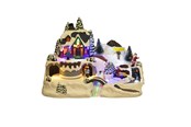 Boligindretning - NORDIC WINTER Christmas town "River Town" w/lights & music - 780-522