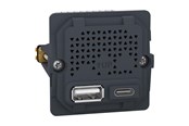 Lauritz Knudsen - LK FUGA dobbelt USB-lader type A+C, 21W, uden afdækning - 506D0704