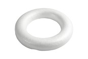 Kreativitet & Hobbyartikler - Creativ Company - Styropor Rings with Flat Back 30cm - 54350
