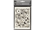 Kreativitet & Hobbyartikler - Creativ Company - Patterned cardboard Off-white 10 pcs. - 216911