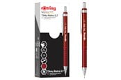 Skrive- og Tegneværktøjer - Rotring rOtring Tikky Retro Mekaniske Blyanter | 2B 0,7 mm | Rødt skaft | med Komfort Rillet Greb | 12 Stk - 2202631