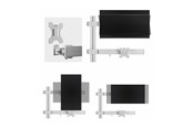 Skærmholder - StarTech.com Six-Monitor Desk Mount w/ Crossbar Up To 32" Screens/17.6lb mounting kit - for 6 LCD displays - column dual - white - 6-MONITOR-ARM-A