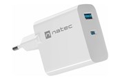 Mobil - Adaptere & Opladere - Natec Ribera power adapter - GaN - USB 24 pin USB-C - 65 Watt - NUC-2144