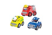 Babylegetøj - PLAY - Emergency Vehicles with Figures Playset 6pcs - 9449