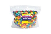 Kreativitet & Hobbyartikler - Colorations - Clear Wooden Beads 450 grams - WOODBEAD