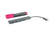 USB hub - Roline USB 3.2 Gen 1 Hub USB hub - USB 3.2 - 4 ports - Grå - 14.02.5052