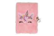Blokke, Formularer & Notesbøger - Euromic UNICORN GEMS Diary w/lock PLUSH cover w/topcard - 092304407