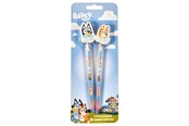 Skrive- og Tegneværktøjer - Euromic Bluey 2-pack pencils w/2 eraser toppers - triangular pencils unsharpened each with eraser topper packed on blistercard w/eurohole CE & 0-3 years pictogram - 048207002